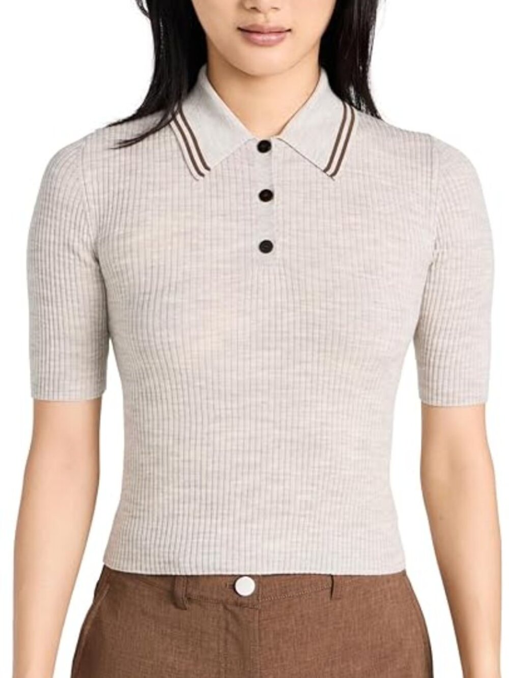Theory Women's Wool Polo Top